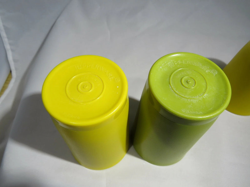 Vtg. Tupperware 1320 &1251 Harvest 8 & 6 oz Tumblers Cups Lot Of 3 Green Yellow | eBay
