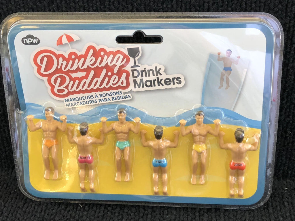 The Original Drinking Buddies Novelty Bosom Buddies Drink Markers Set Of 6 NIP | eBay