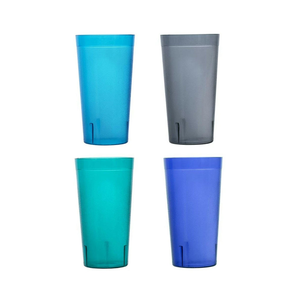 Set of 16 20-Oz Break-Resistant Plastic Restaurant-Style Beverage Tumblers Cups | eBay