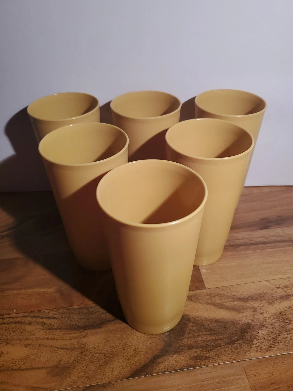 Vintage Tupperware Harvest Gold Cups Tumblers 873 12 oz Set Of 6 Retro | eBay