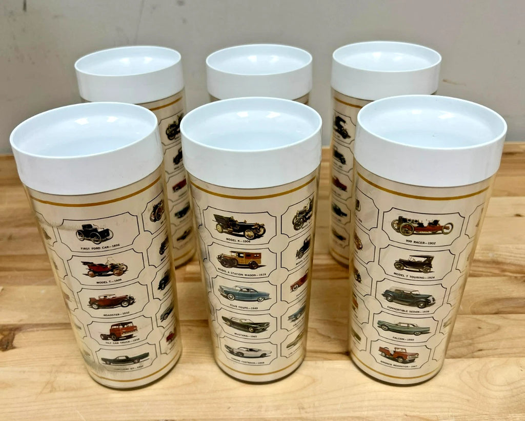 West Bend Thermo-Serv Classic Ford Cars 10 oz Tumblers - Set of 6 | eBay