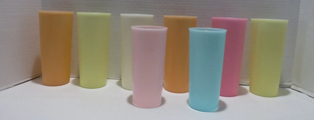 VTG TUPPERWARE 12 OZ & 8 OZ TUMBLERS 6-12 OZ/2-8OZ 1970'S PASTELS TOTAL SET OF 8 | eBay