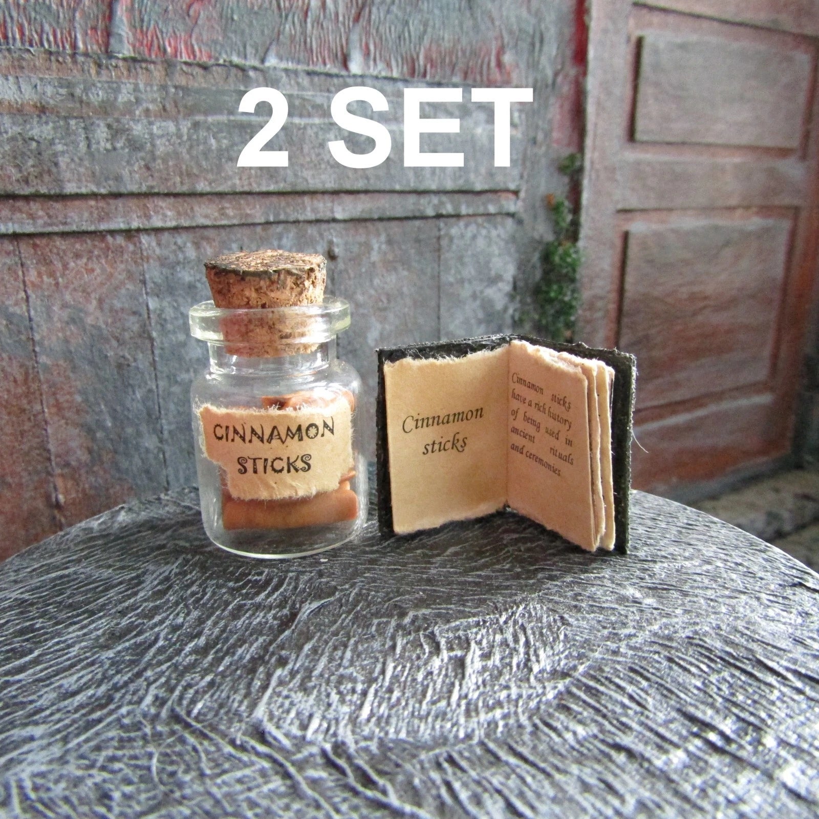 Witch dollhouse miniatures Miniature book Fairy potion jars Halloween decoration | eBay