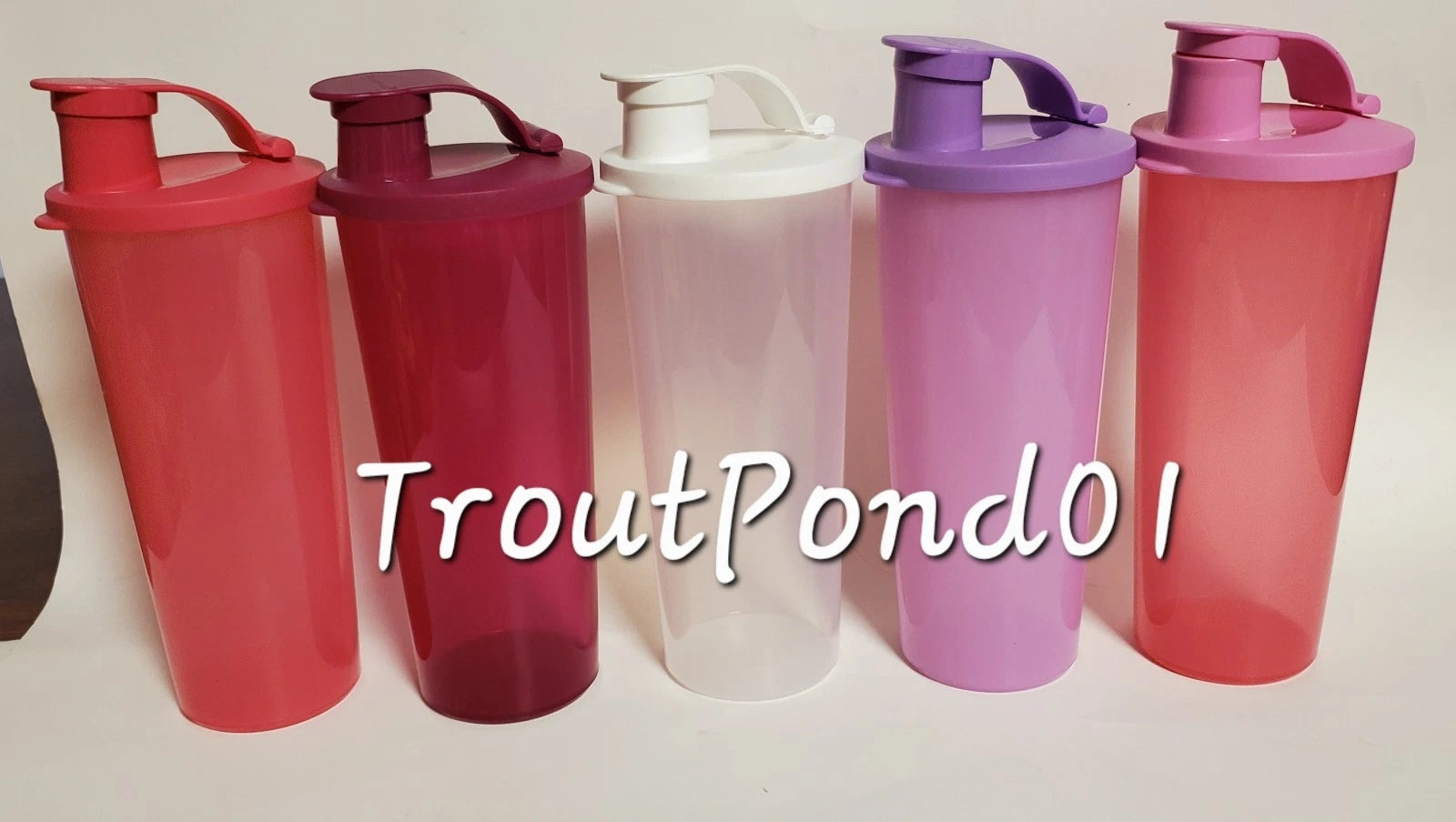Tupperware Tumblers 16 oz Tumbler Set 5 Flip Top Lids Mixed Lot of Colors New | eBay