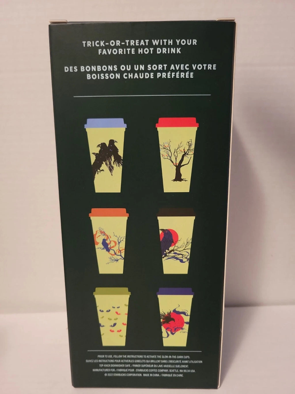 Starbucks Halloween 2022 6 Reusable Glow In The Dark Hot Cups NEW Release BB8 | eBay