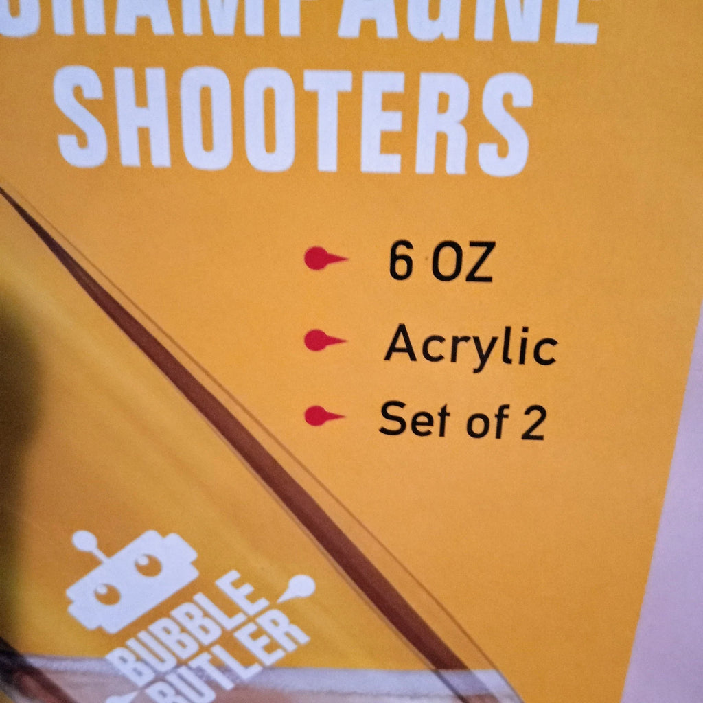 St 2 Bubble Butler Champagne Bong Style Acrylic 6oz Shooters Unique Fun Washable | eBay