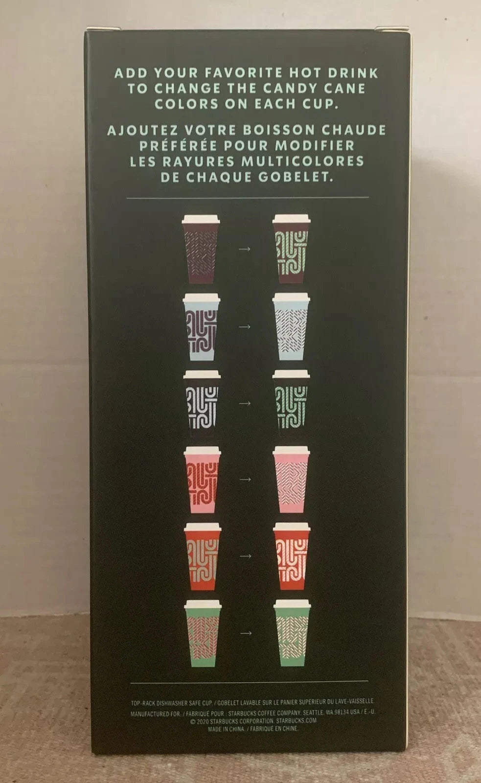 STARBUCKS Reusable 6 Color Changing Hot Drink Cups Christmas Candy Cane NIB 2020 | eBay