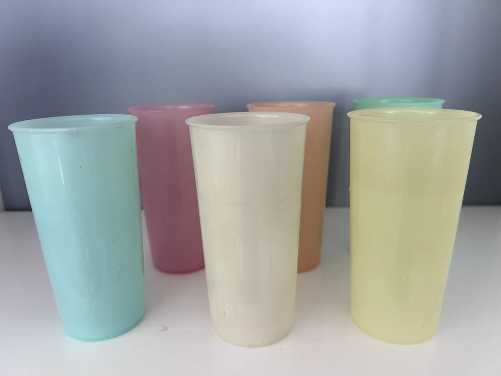 Lot of 6 Vintage Pastel Tupperware Cups Tumblers (some scratches etc) 5.75" | eBay
