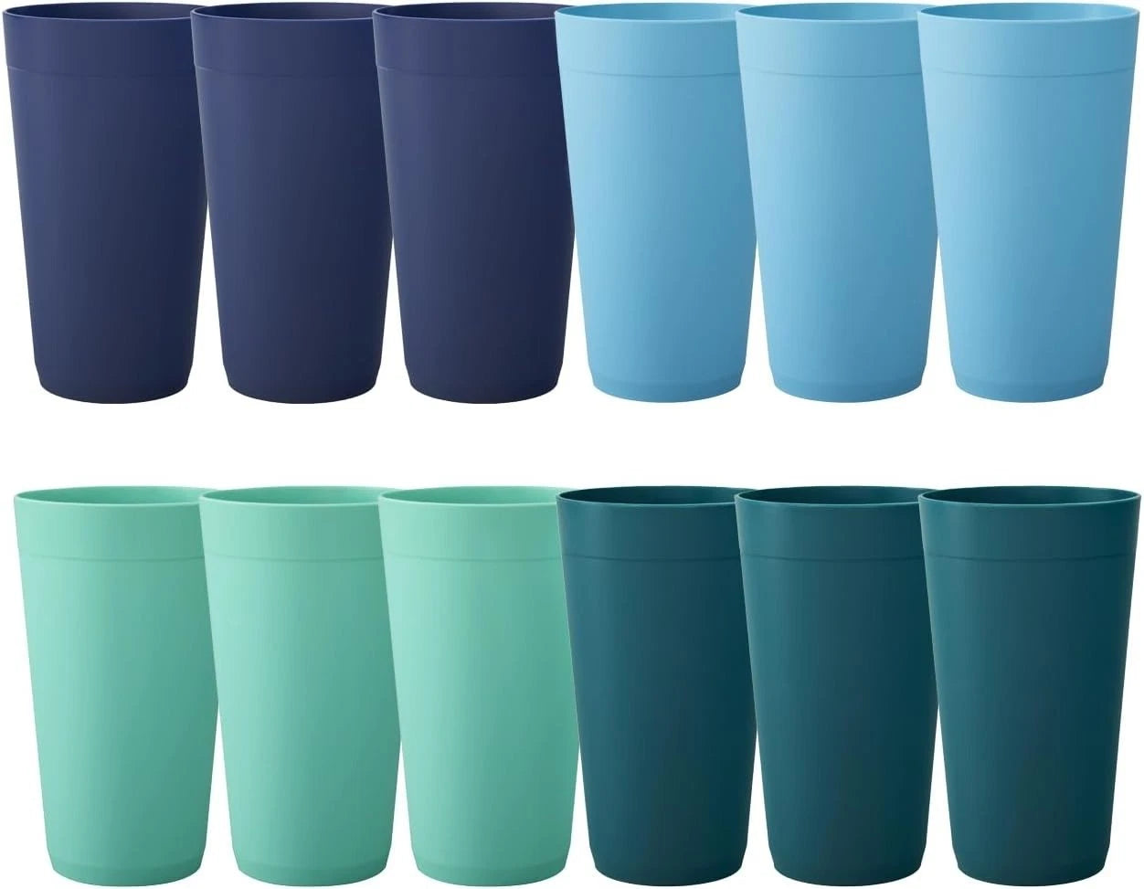 Elegant 20oz Coastal Water Tumblers – Unbreakable Plastic Set of 12 for Parties | eBay