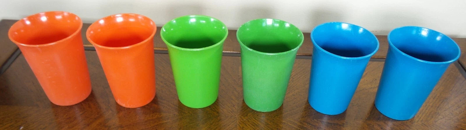 Vintage Lot of 6 Tupperware #109 Bell Tumbler Cups 7 oz Orange Green Blue KIDS | eBay