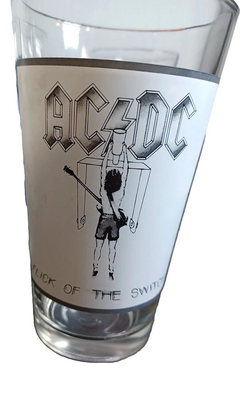 AC/DC Rock Pint Glasses Set Of 4-Who Made Who, Highway To Hell ,Flick, Hell | eBay