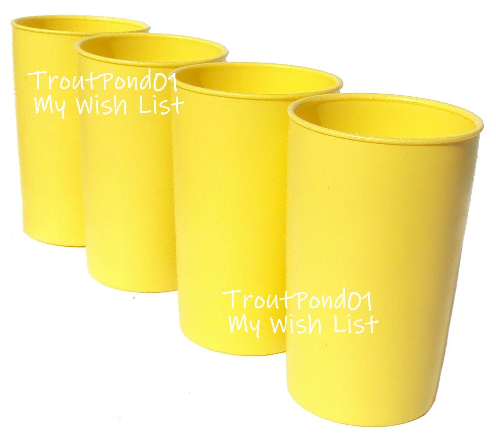 Tupperware Vintage 6 oz Small Stacking Tumblers Set of 4 Sunshine Yellow New NOS | eBay