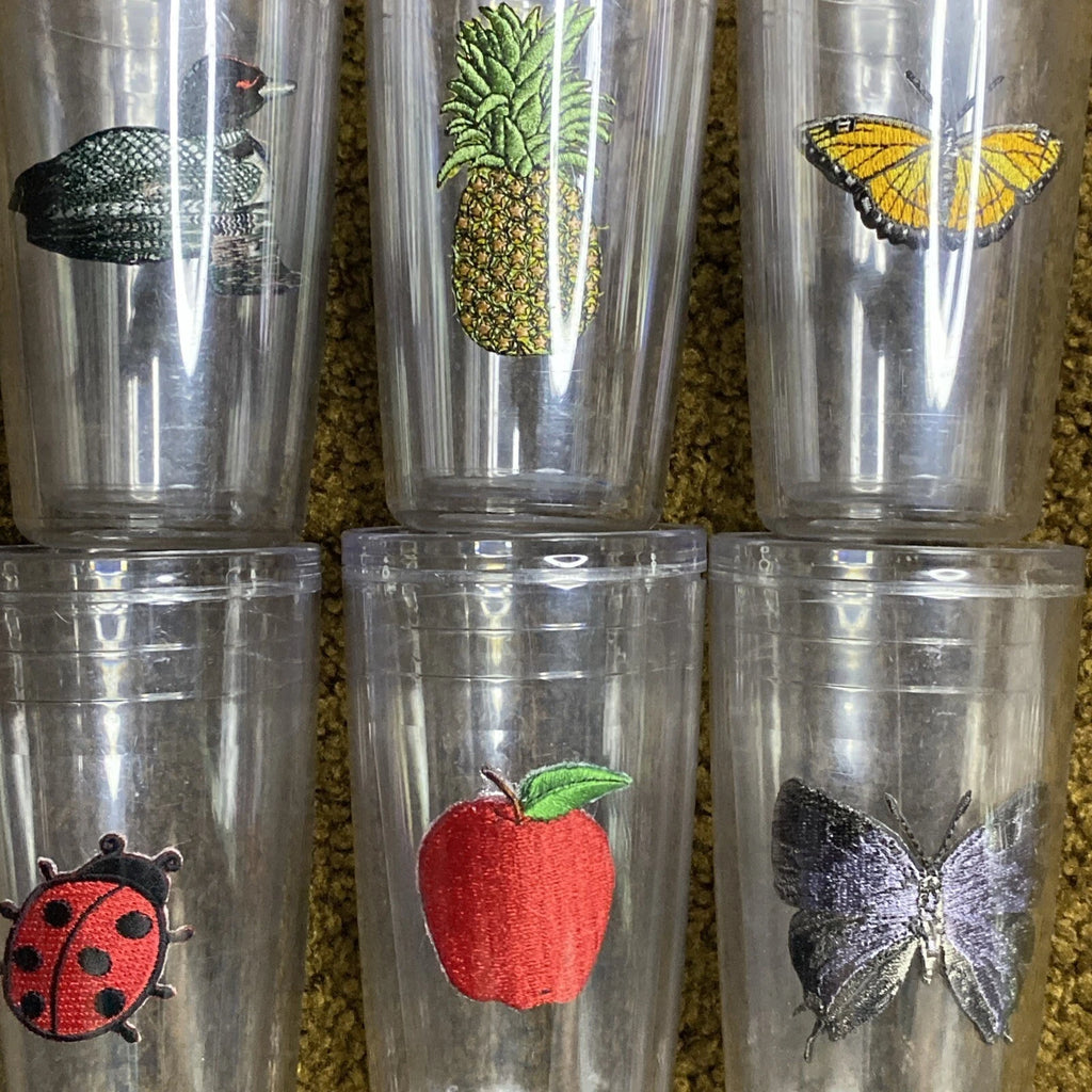VTG Signature USA Tumblers Butterfly Loon Ladybug Pineapple Apple Patch LOT 6 | eBay