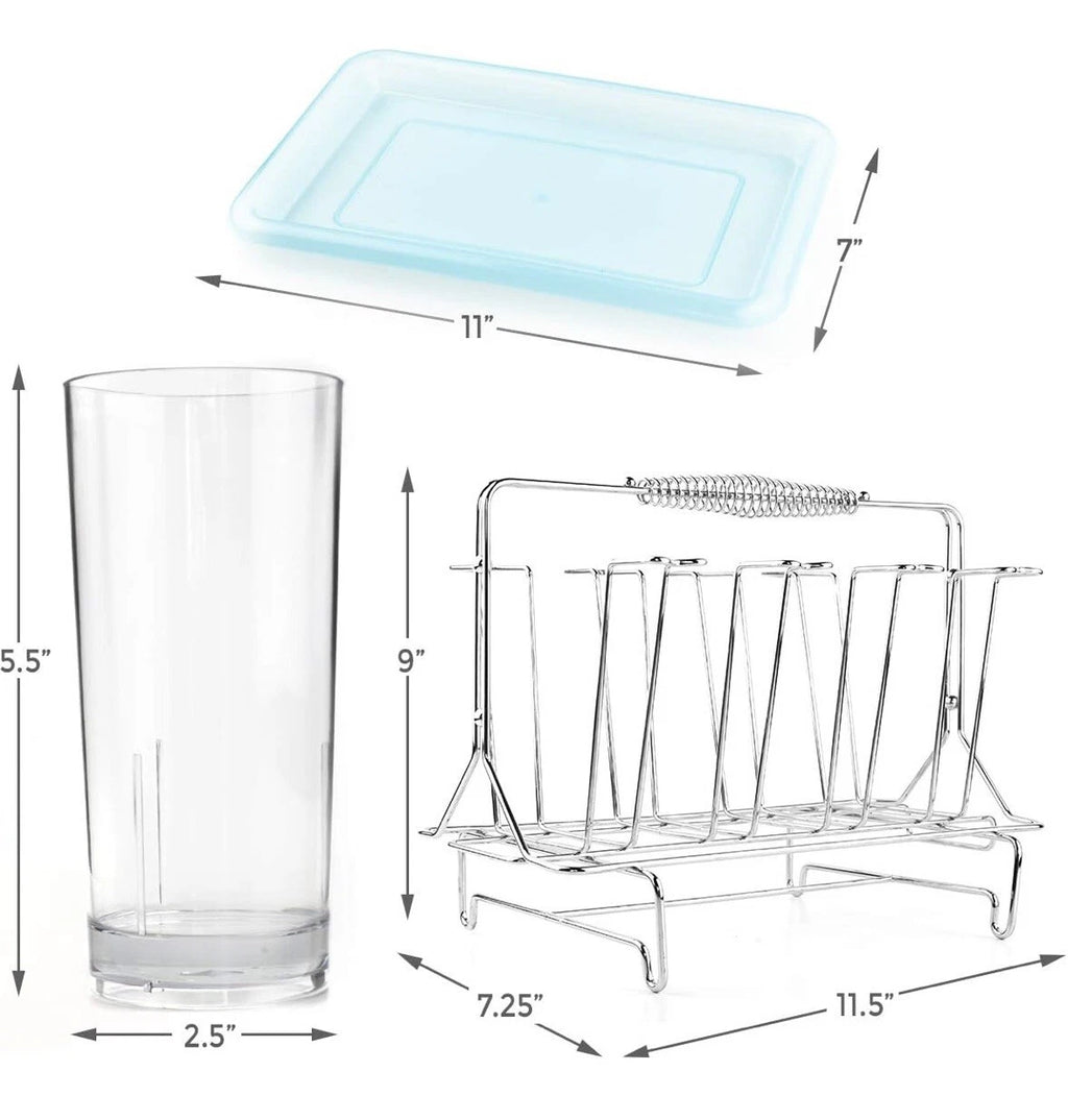 Pike Ridge Acrylic Drinking Cups - Set of 8 Includes Stainless Drink Caddy | eBay