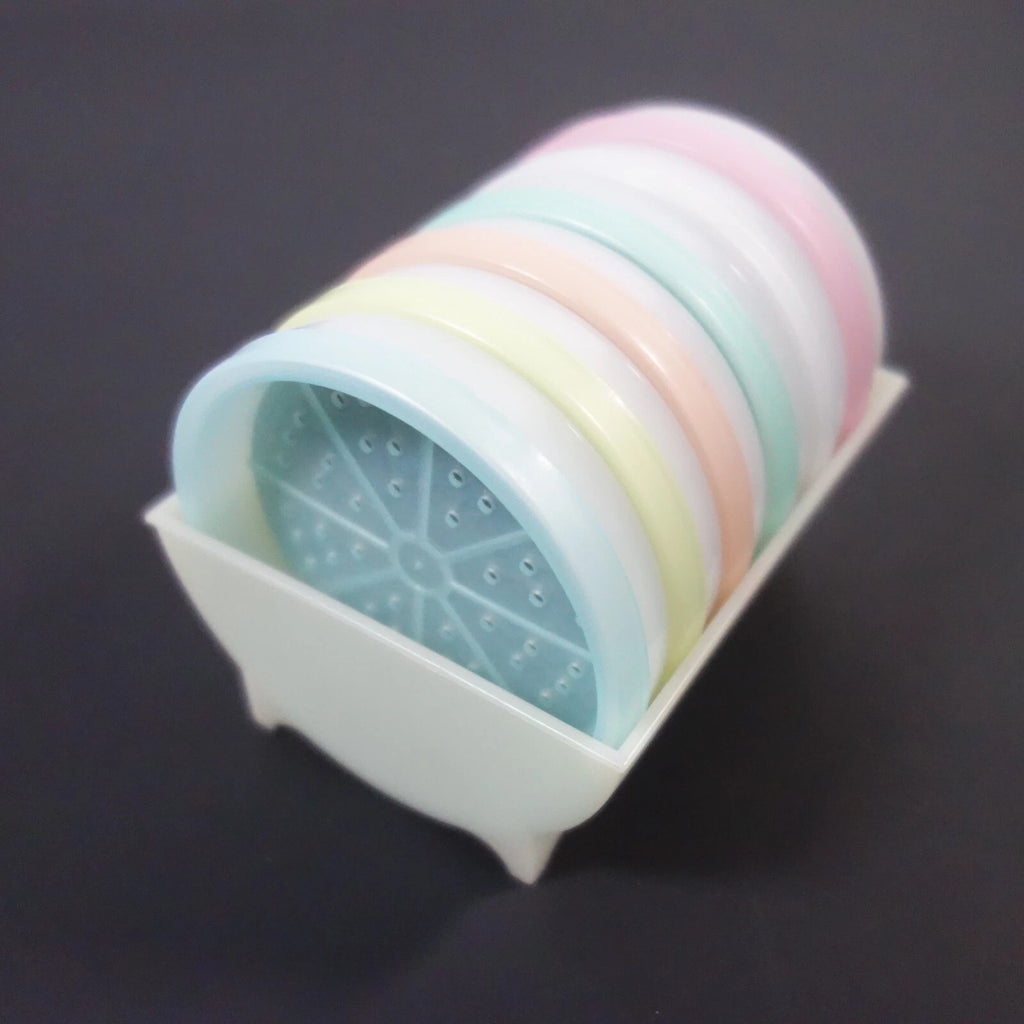 Tupperware Wagon Wheel Coasters 567 Caddy Rack Holder Foam Set of 6 Vintage | eBay
