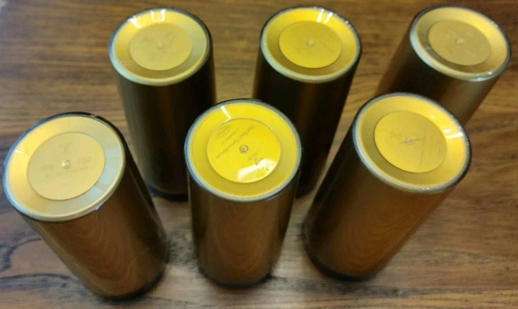 1 Set Of 6 ~ 1970s Thermo-Serv Plastic Insulated Tumblers Black Gold 12oz | eBay