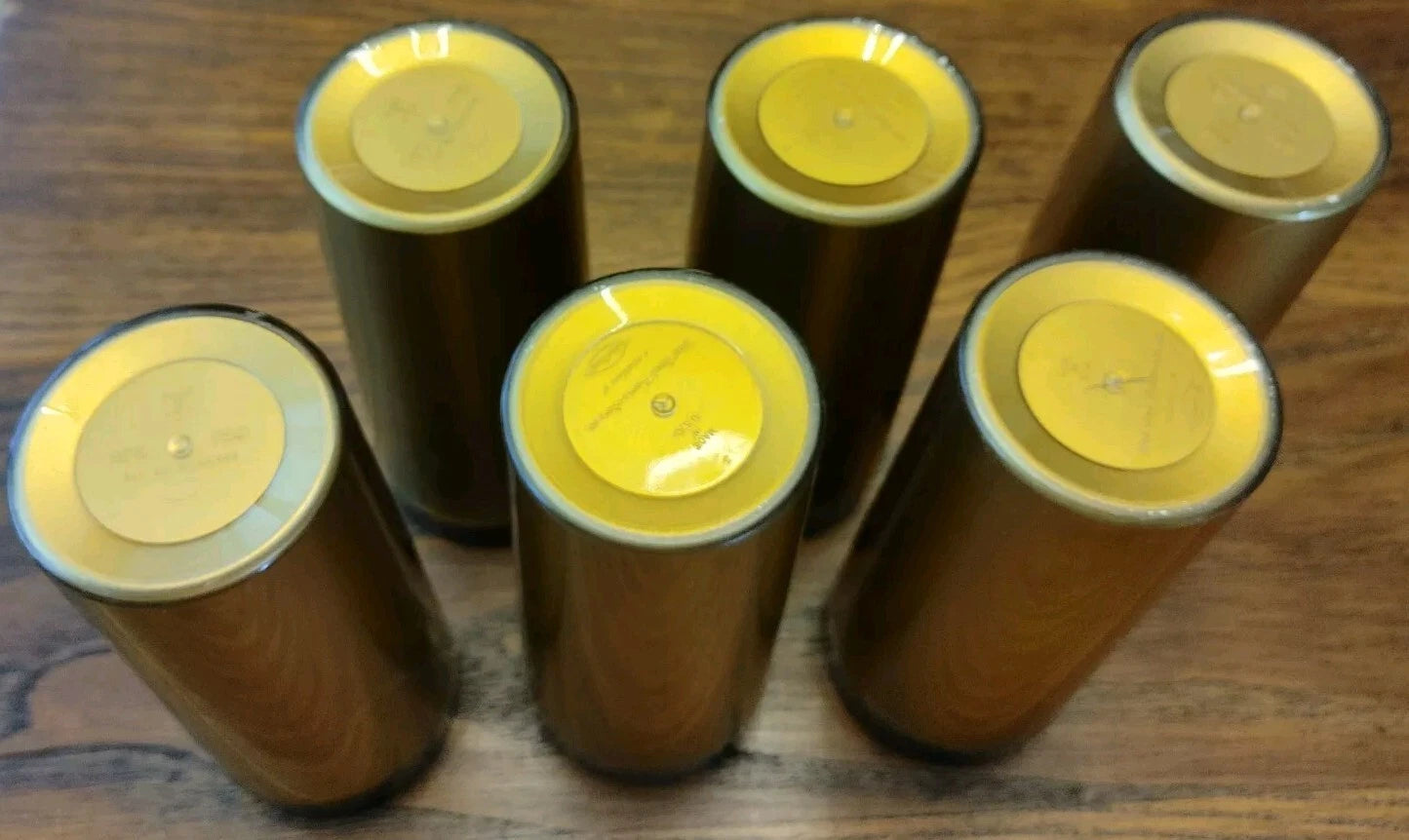 1 Set Of 6 ~ 1970s Thermo-Serv Plastic Insulated Tumblers Black Gold 12oz | eBay