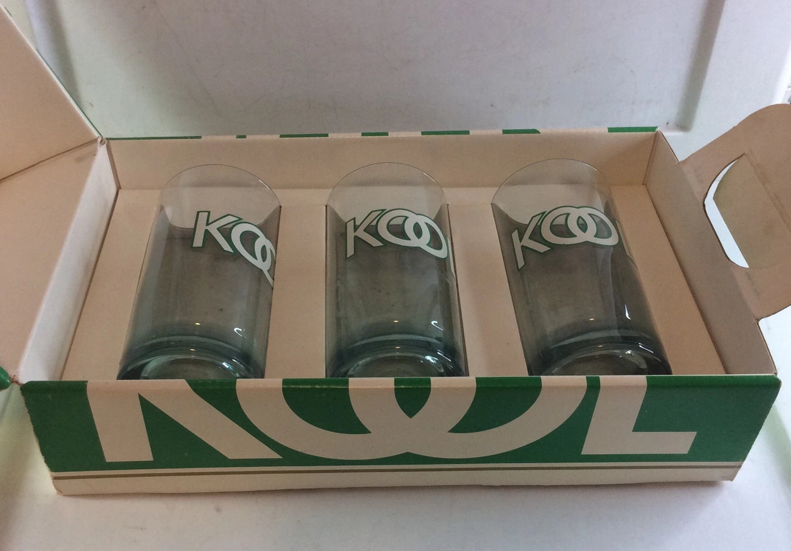 KOOL Cigarette Plastic Drinking Glasses Thermo Serv Box Set Of 6 | eBay