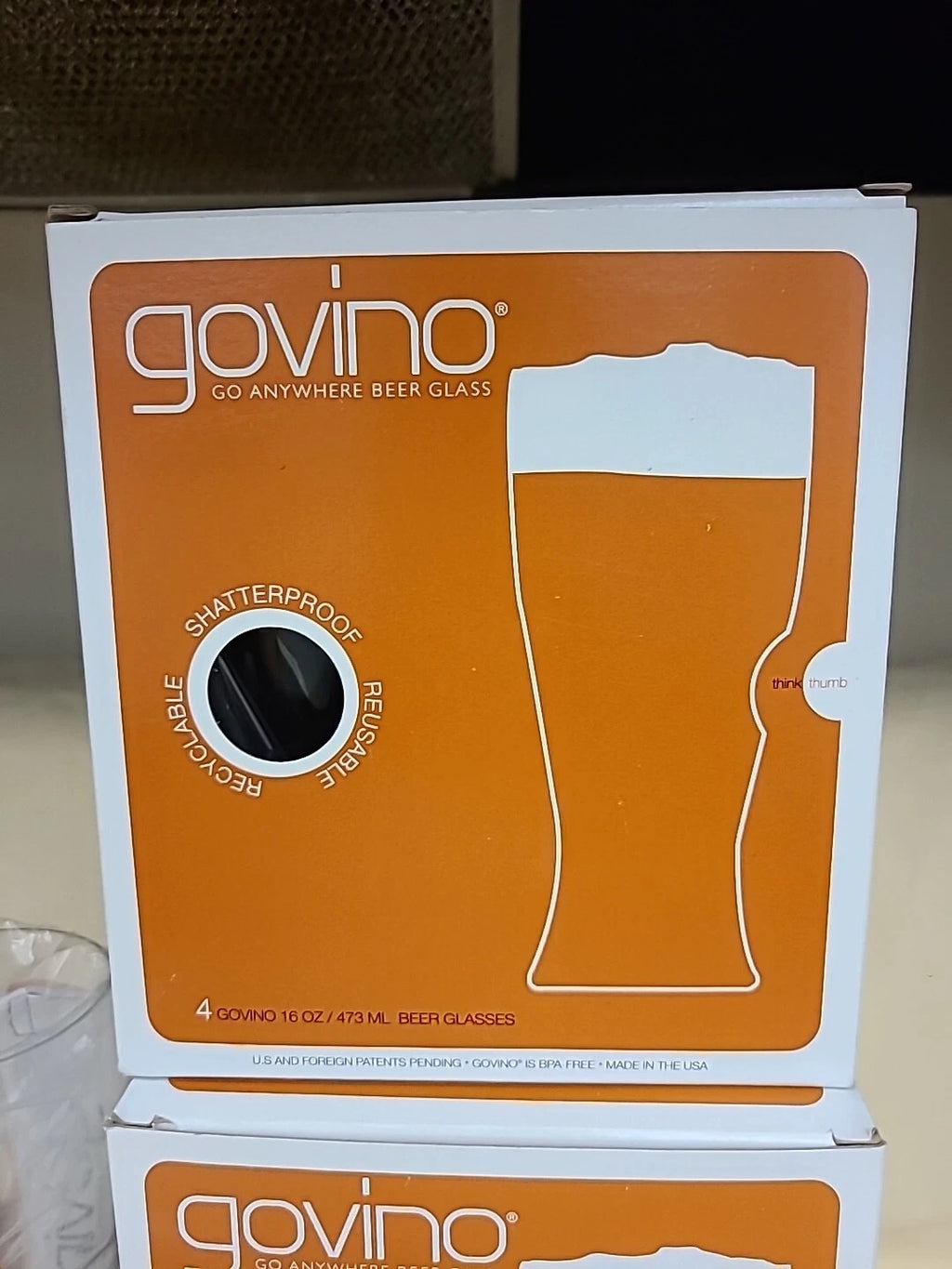 Govino Go Anywhere Beer Glasses 2 Boxes of 4 Reusable Shatterproof Recyclable | eBay