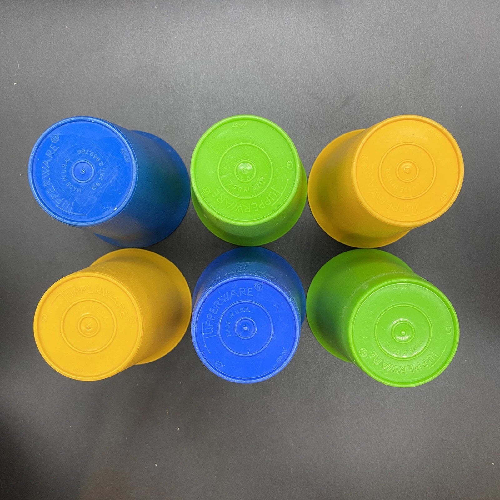 Lot of 6 Vtg Tupperware Primary Colors 8 oz Cups Kids 109 Stacking Bell Tumblers | eBay