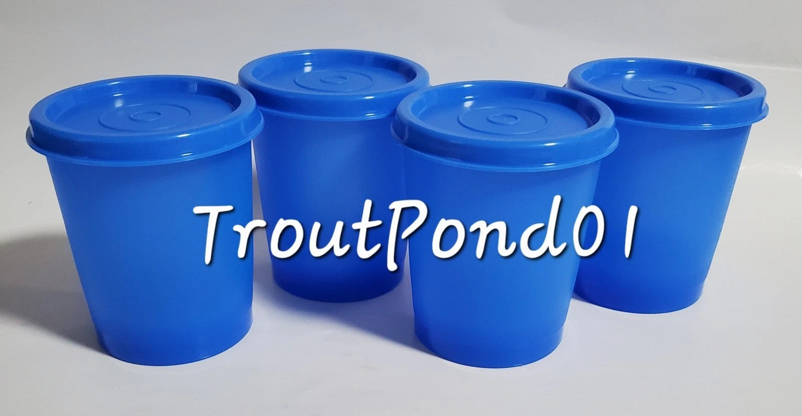 Tupperware Tumblers Small 6 oz Cups Vtg Style Textured Weighted Bottom Lids Blue | eBay