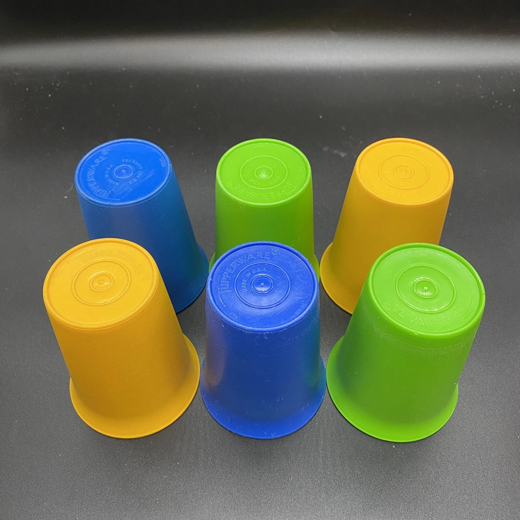 Lot of 6 Vtg Tupperware Primary Colors 8 oz Cups Kids 109 Stacking Bell Tumblers | eBay