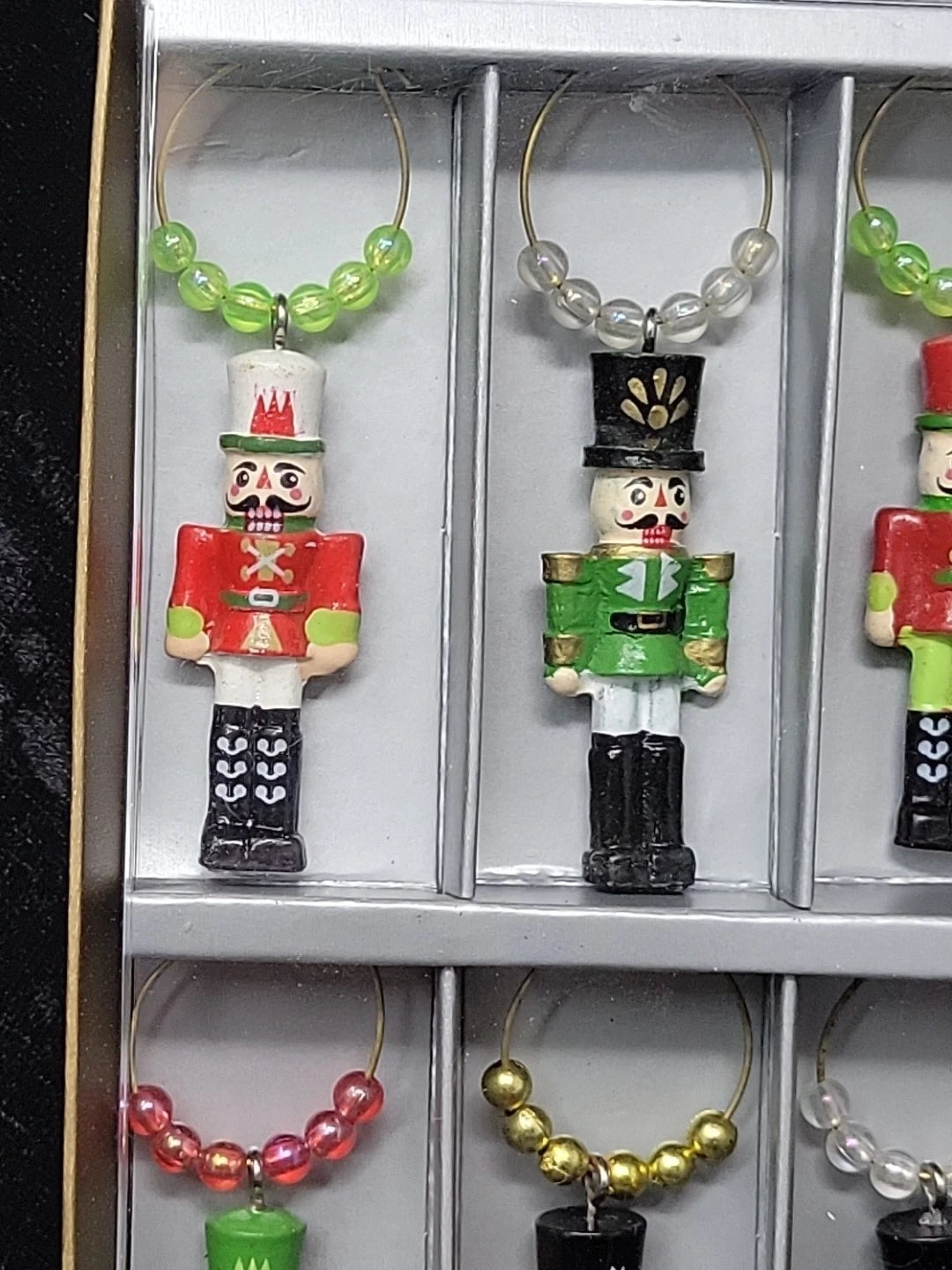 Pier 1 Imports Wine Glass Drink Charms Holiday Nutcracker Theme Set of 6 New | eBay