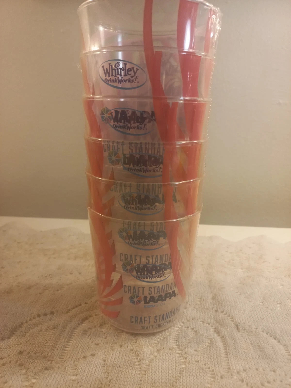 Whirley Drink Works Set Of 6 Plastic Tumblers Cocktail Glasses Rollercoaster... | eBay