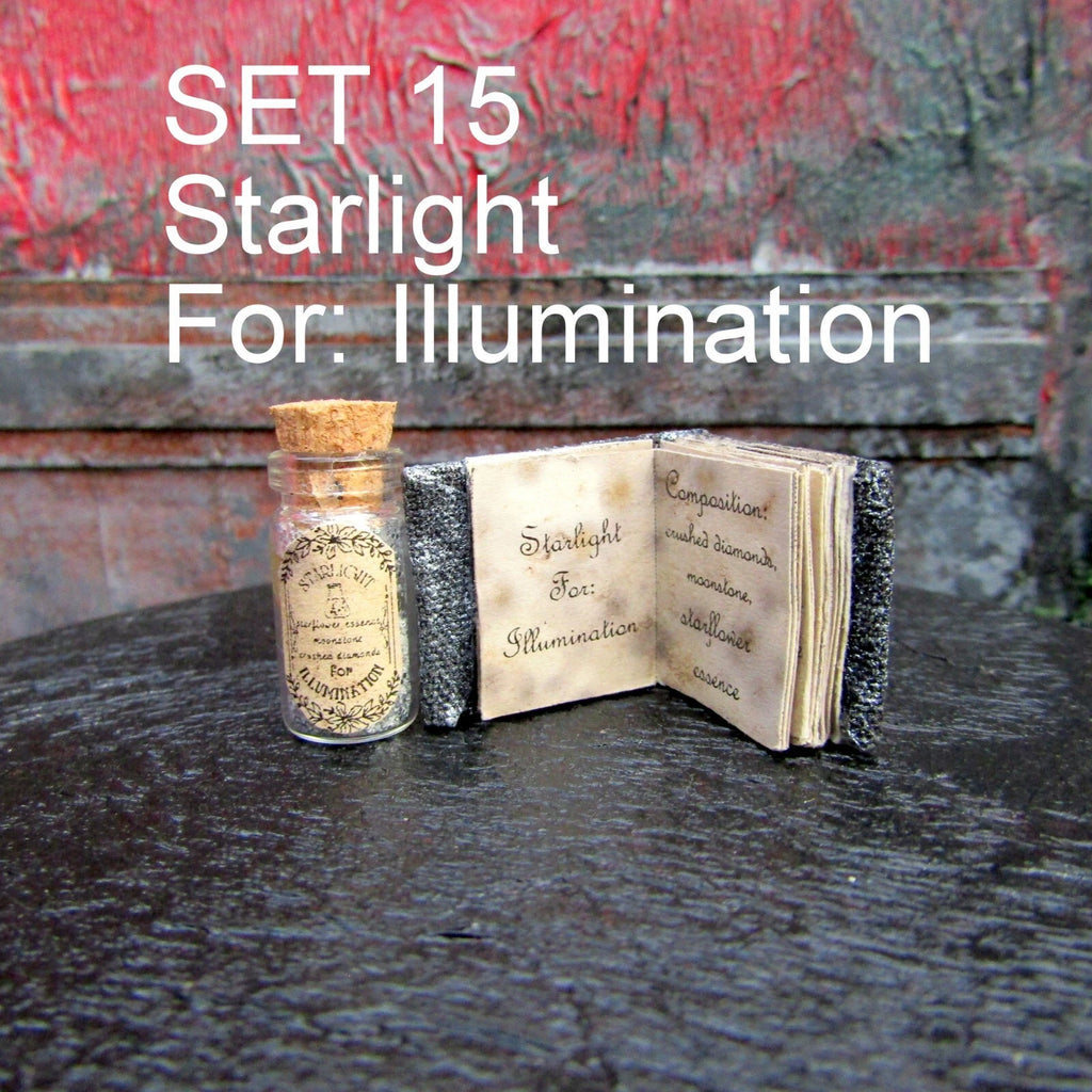 SET Dollhouse miniature Halloween Book and Potion Witch fairy accessory 1/12 1/6 | eBay