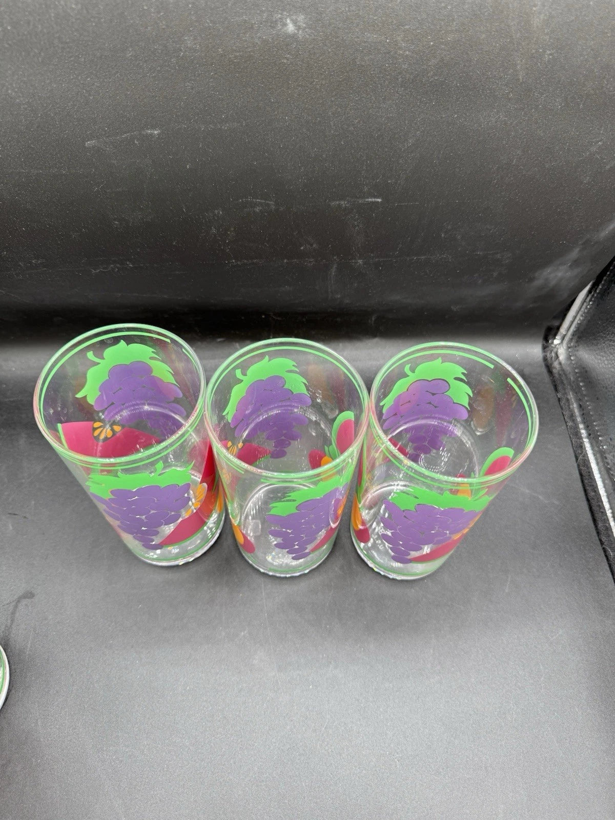 Set of 6 Stotter Mid-Century Plastic Fruit Glasses Vintage 16oz 60s Style MCM | eBay