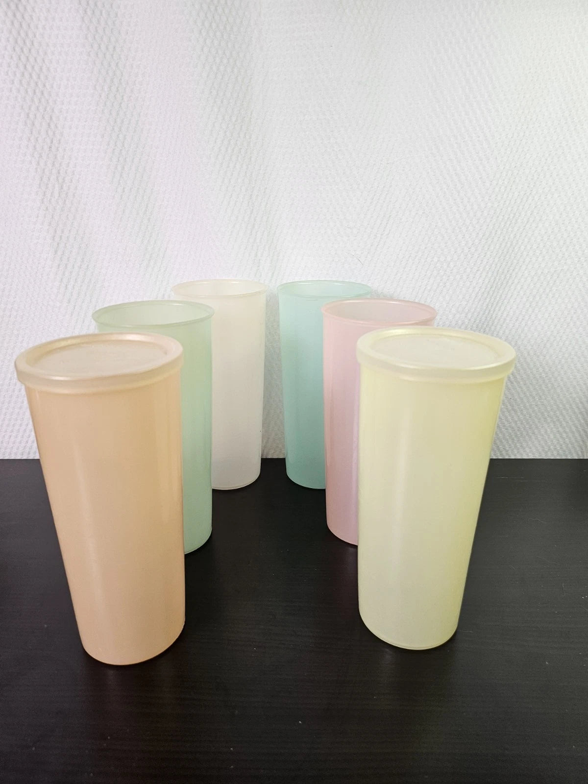 VTG 50’s Tupperware Millionaire Line Pastel Tumbler Cups Set of 6 & 2 Lids | eBay
