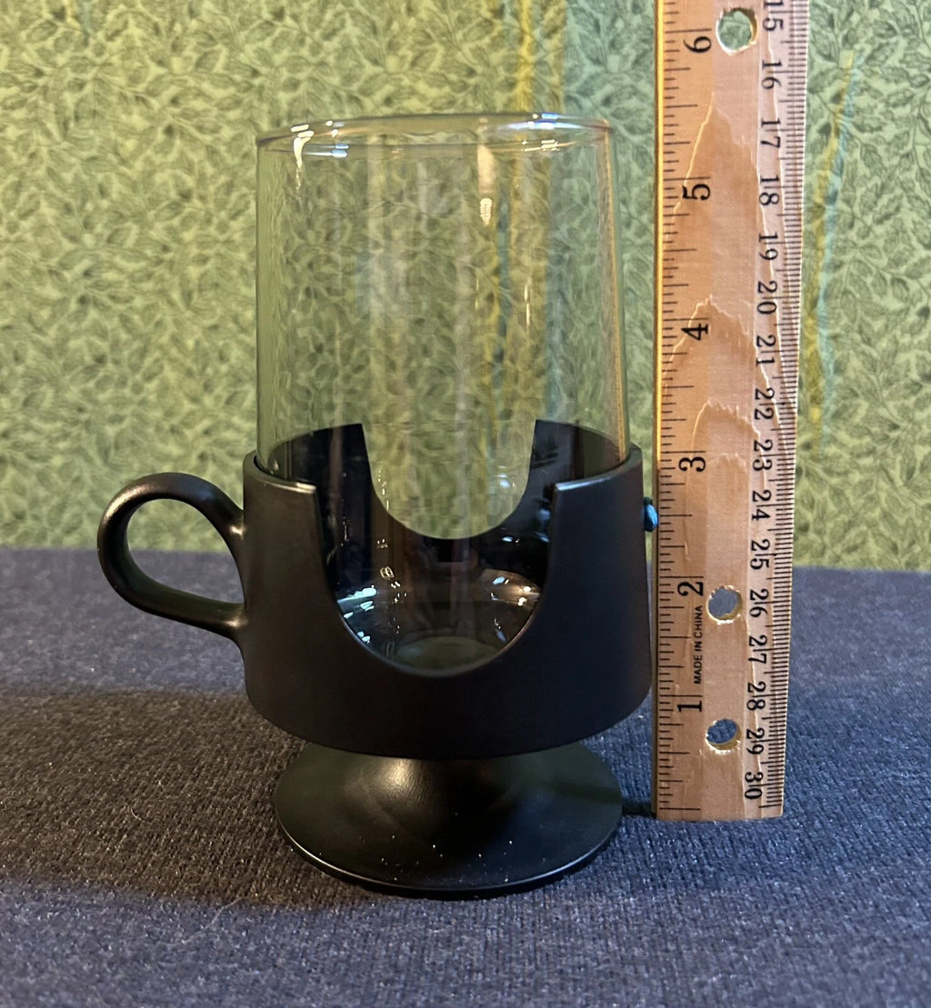 Glass Glas Snap By Corning 12oz Glasses With Black Snap-On Bases Set of 6 | eBay