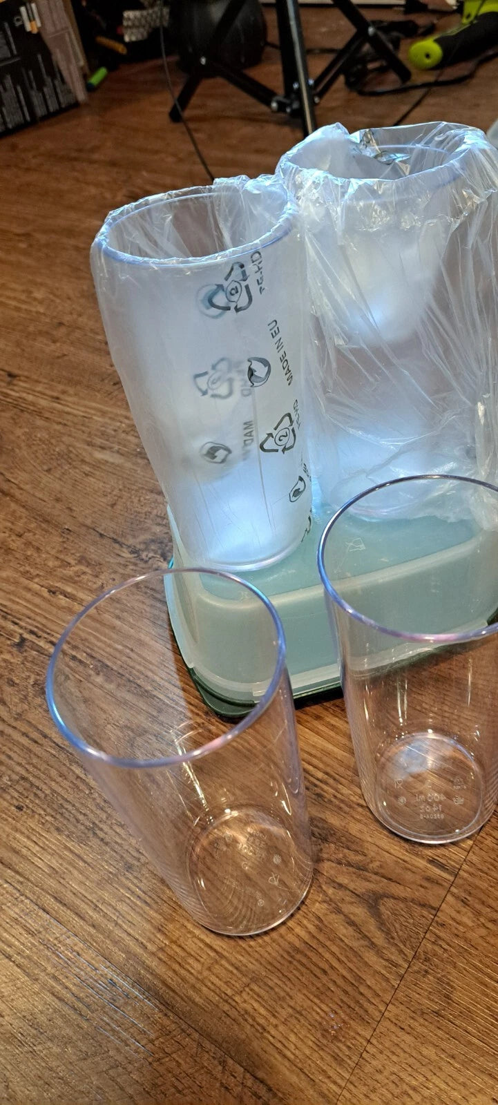 Tupperware Clear Tumblers 14 oz. 8520A Set of 4 Glasses New Clearly Elegant | eBay