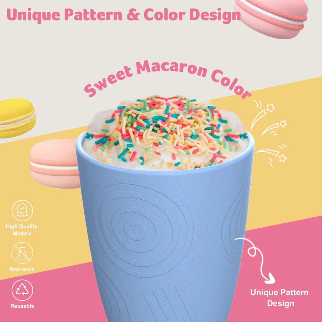 Homienly Wheat Straw Cups Reusable Drinking Glasses- Set of 6 Alternative to Pla | eBay