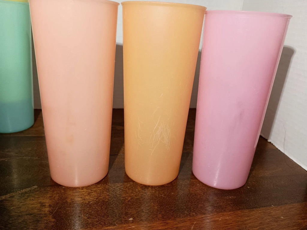 Vintage Tupperware 107 Pastel Cups Tumblers 16oz Lot Of 6 | eBay