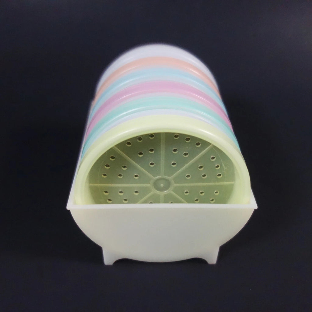 Tupperware Wagon Wheel Coasters 567 Caddy Rack Holder Foam Set of 6 Vintage | eBay