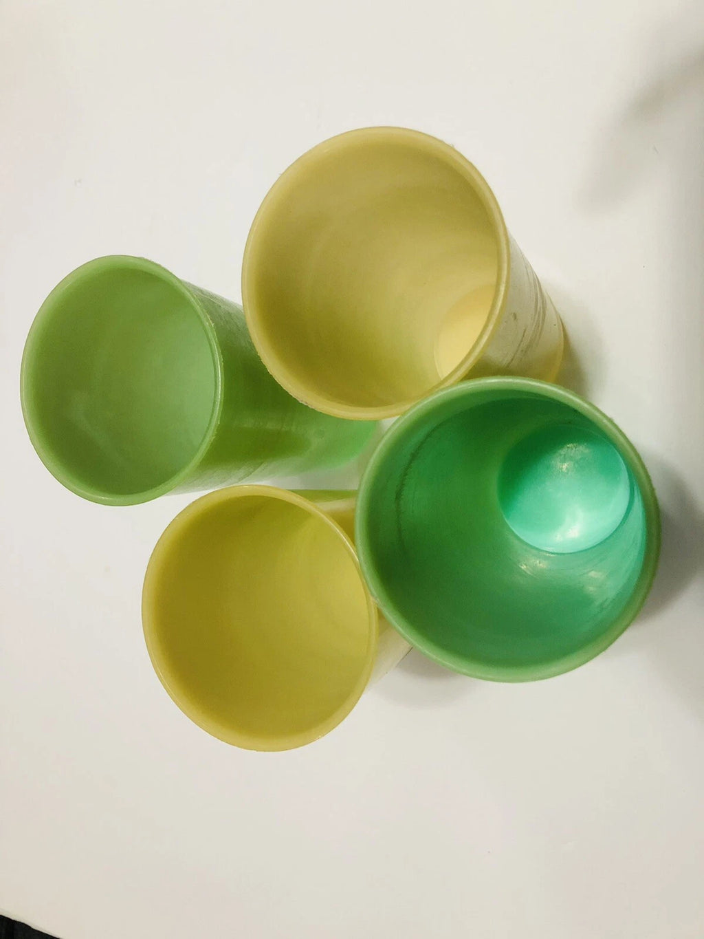 Vintage Tupperware Tumblers Cups Lot of 4 #115-11 115-10 Yellow & Green 12 Oz | eBay