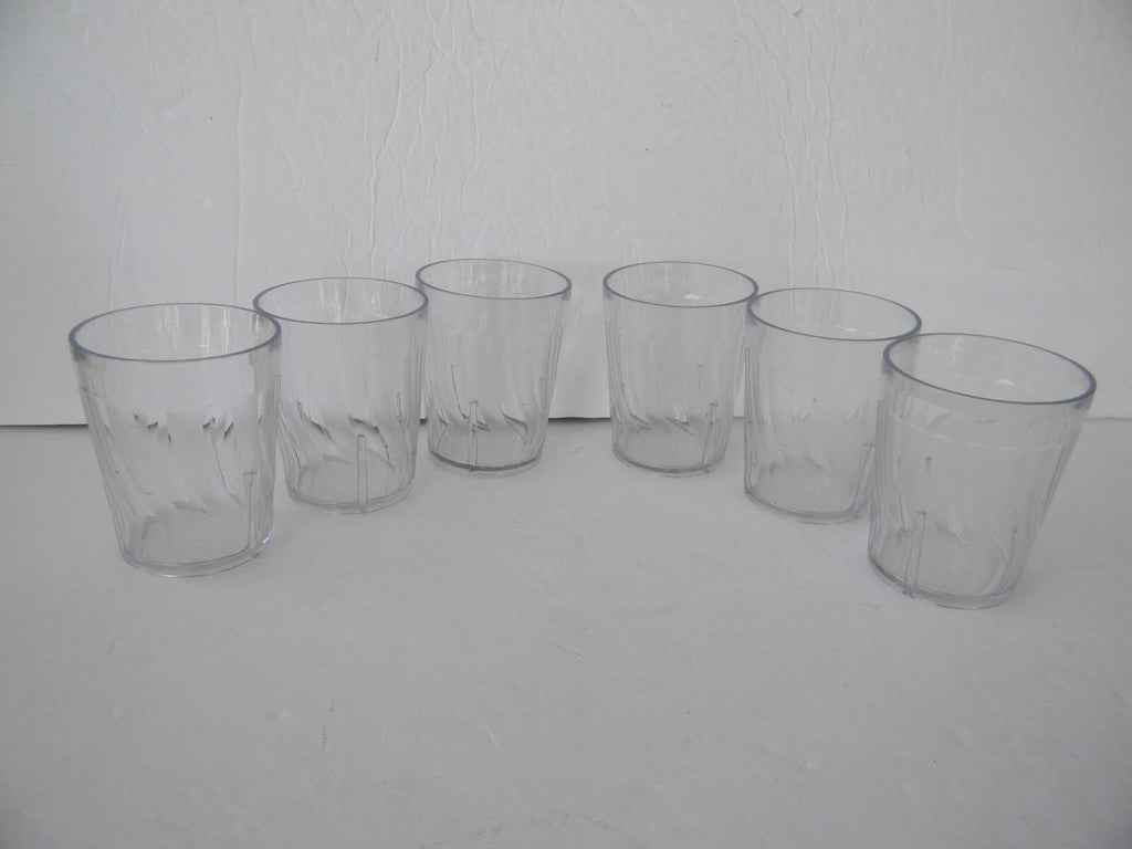 NEW DINEX DX4GC607 CLEAR PLASTIC 6 OZ SWIRL TUMBLER SET OF 6 | eBay
