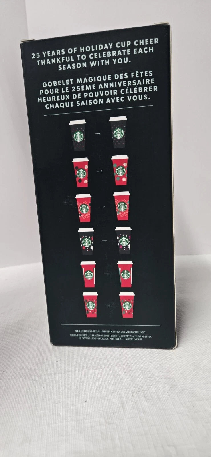 2022 Holiday Starbucks 6 Reusable 16oz Hot Cups w/ Lids Christmas Color Change | eBay