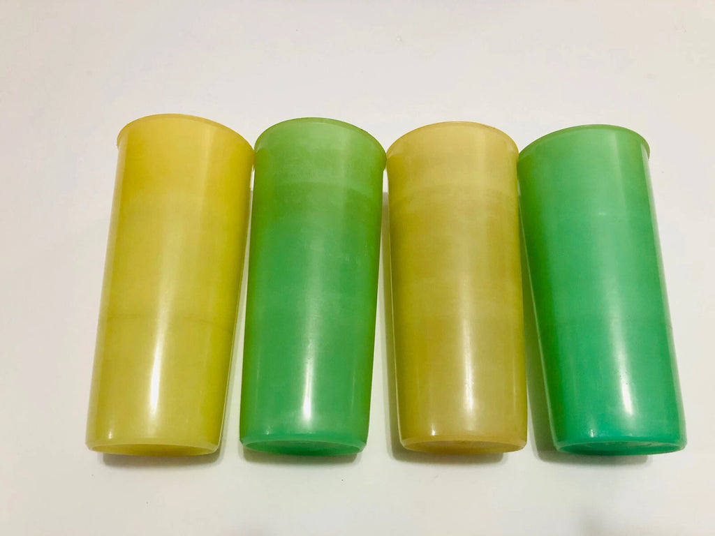 Vintage Tupperware Tumblers Cups Lot of 4 #115-11 115-10 Yellow & Green 12 Oz | eBay