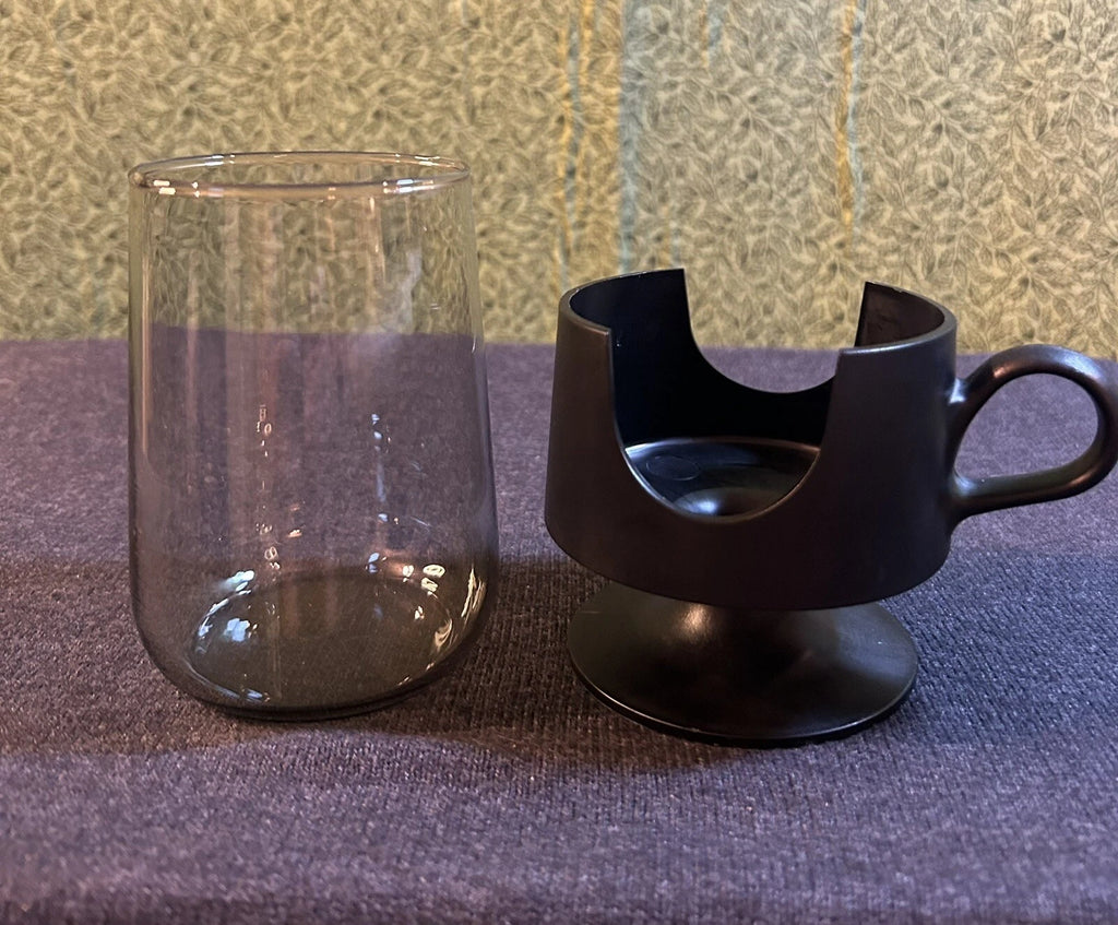 Glass Glas Snap By Corning 12oz Glasses With Black Snap-On Bases Set of 6 | eBay