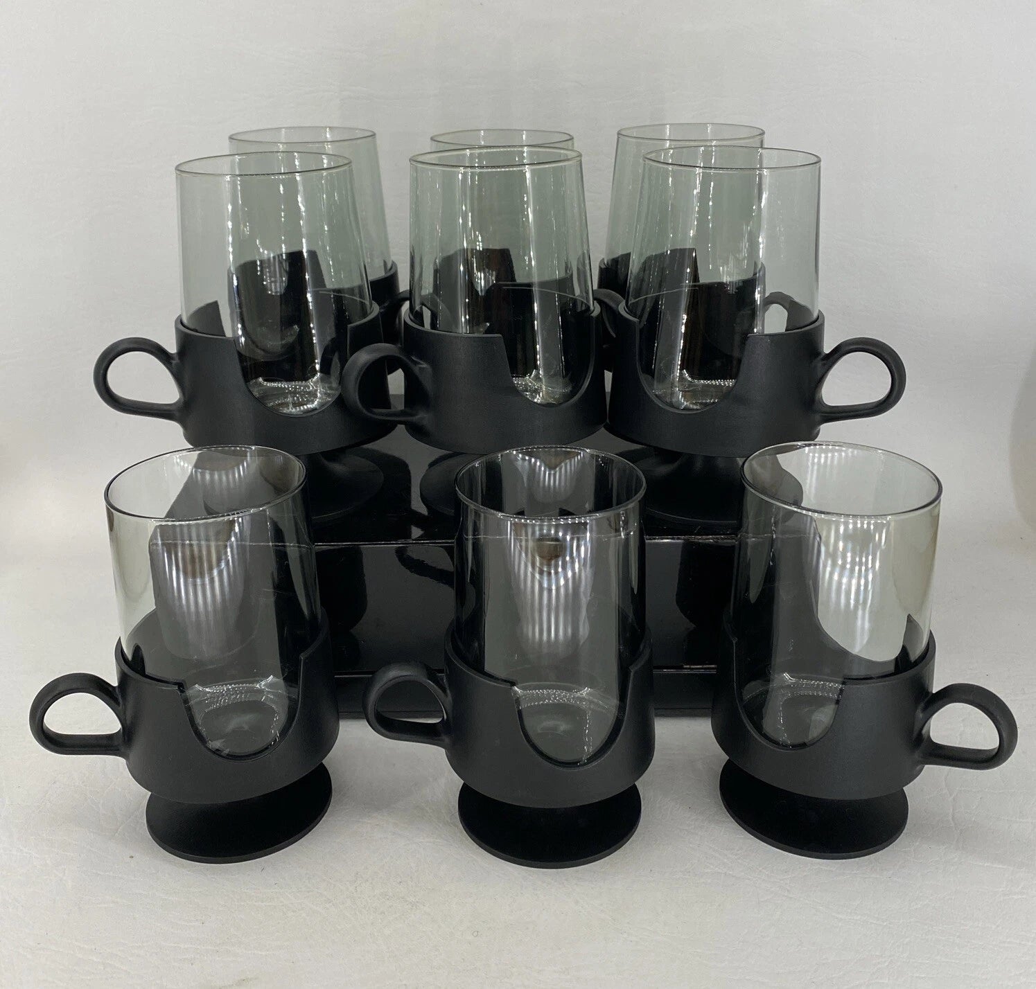 Vintage Corning Ware MCM Glas-Snap Cold-Hot Mugs Cups set of 9 (6 12oz & 3 8 Oz) | eBay