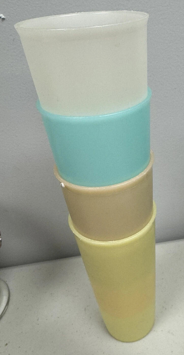 4 Vintage Tupperware Pastel Tumblers Glasses 16 oz | eBay