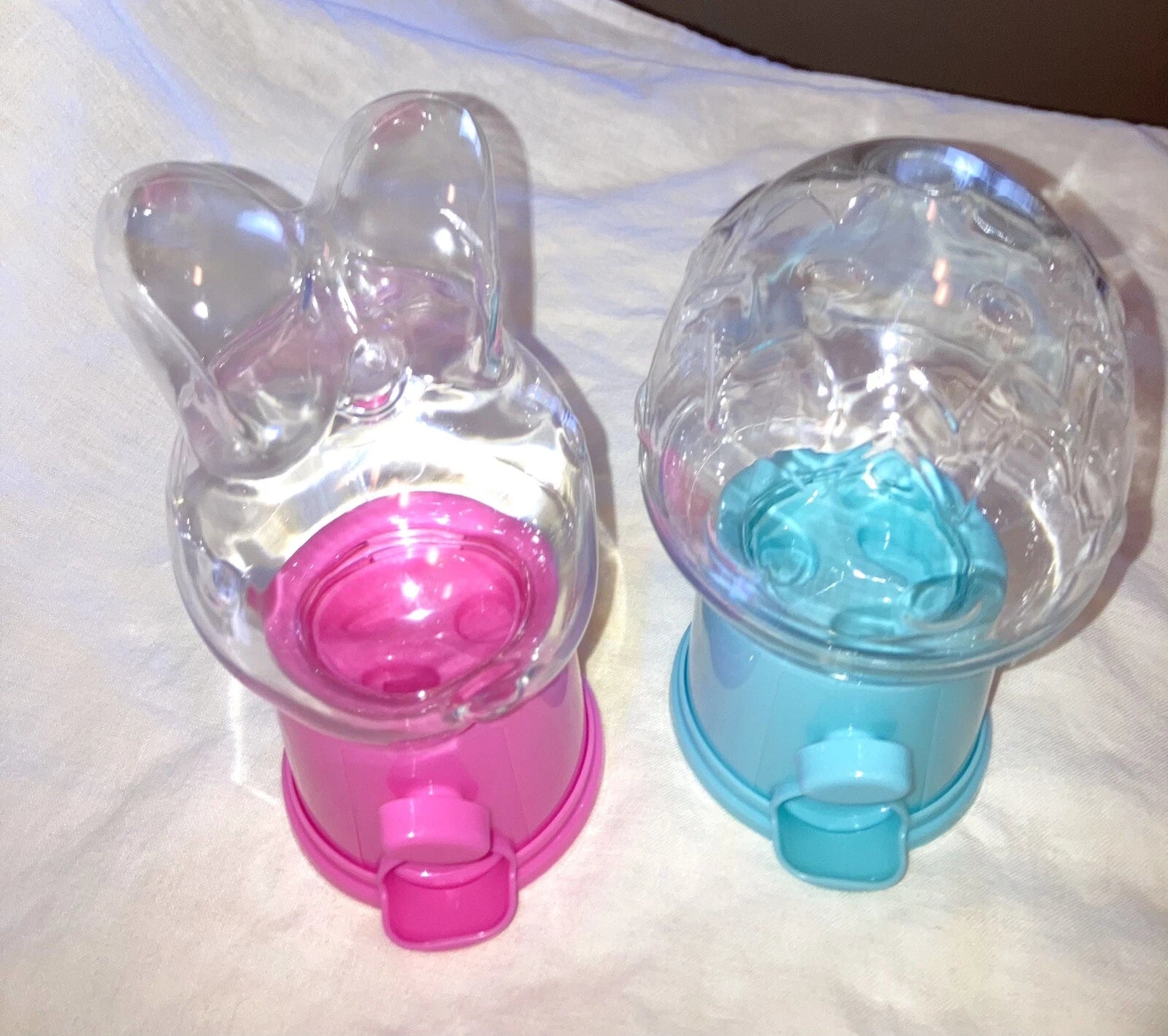 EASTER Set Of 2 Jellybean Candy Dispensers Bunny and Egg Shaped pink blue | eBay