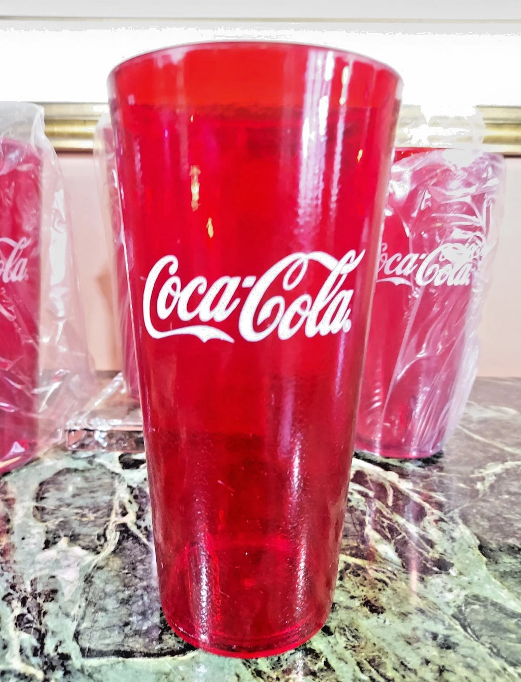 Set of 6 or 8 Coca-Cola Red Plastic, 24-Oz Tumbler Cups, 24Oz — G.E.T. #6624-1 | eBay