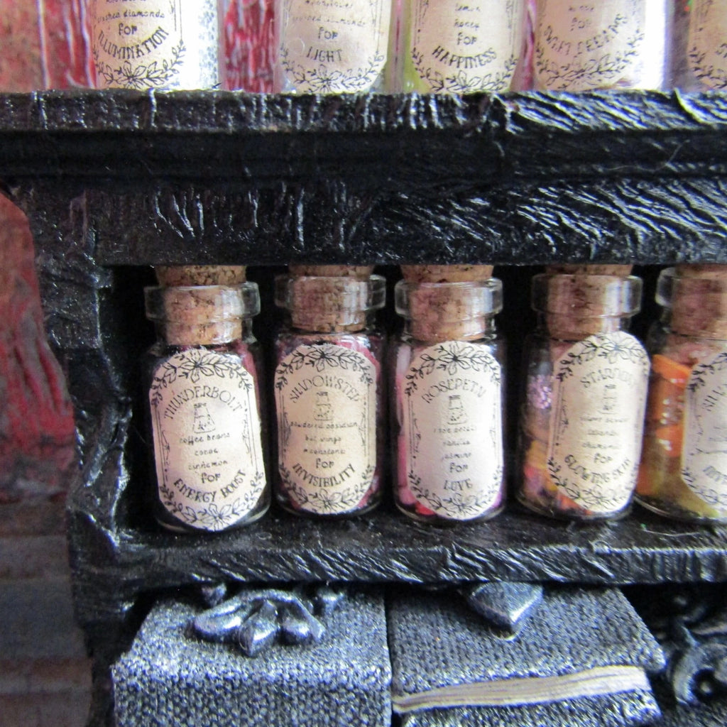 SET Dollhouse miniature Halloween Book and Potion Witch fairy accessory 1/12 1/6 | eBay