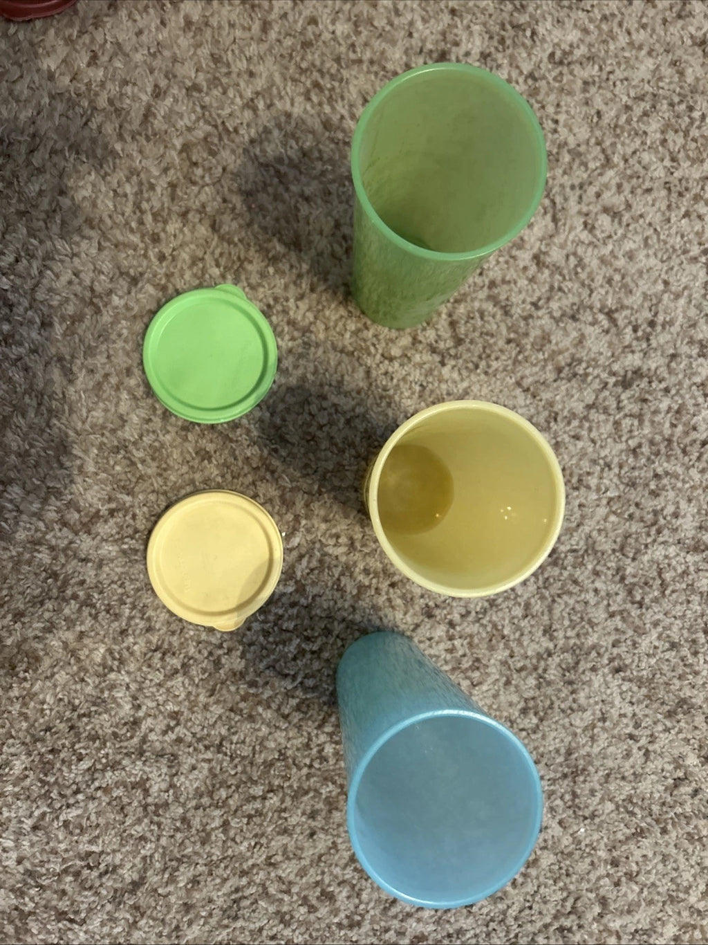 Tupperware Set Of 3 Tall Glasses 16 oz With 2 Lids 5107A-4/5107A-6 | eBay