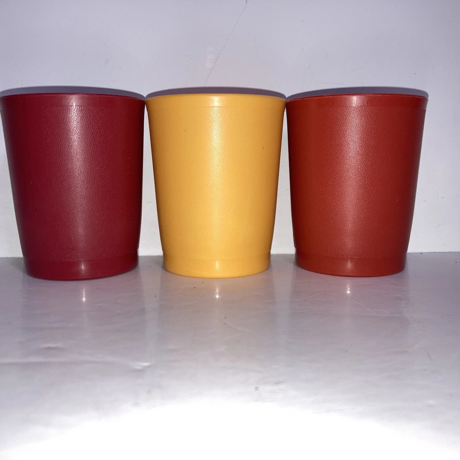 Vintage TUPPERWARE Juice Cups/Tumblers Set of 3 Harvest Colors #1251 6 ounce | eBay