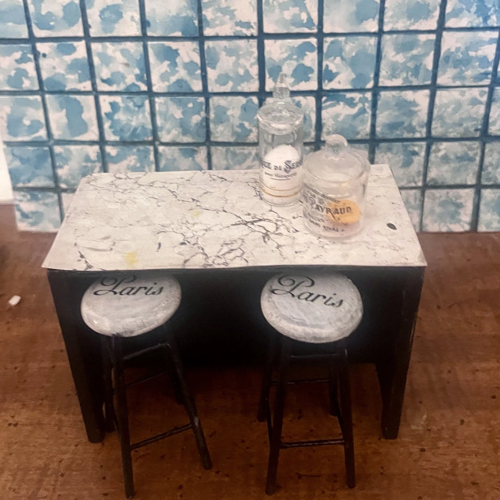 dollhouse furniture lot 1:12 kitchen Island Stools + OOAK new | eBay