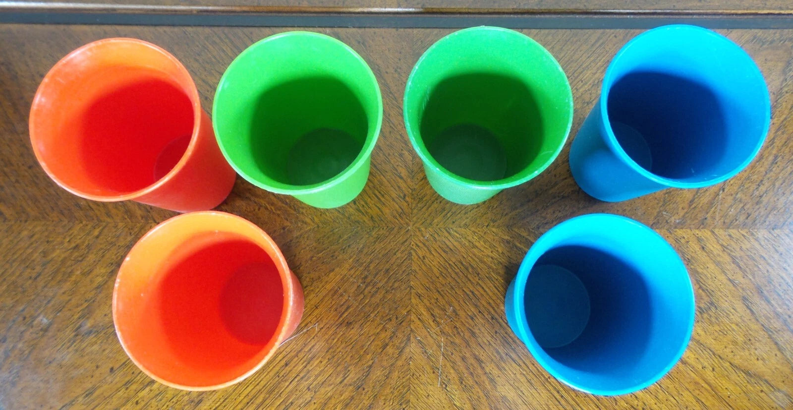 Vintage Lot of 6 Tupperware #109 Bell Tumbler Cups 7 oz Orange Green Blue KIDS | eBay